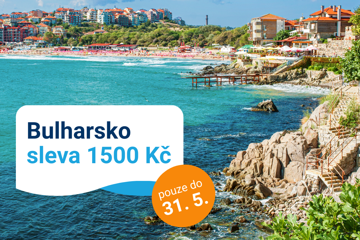Sleva 1500 Kč na letní Bulharsko