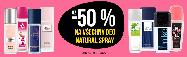 Až -50 % na deo natural spreje