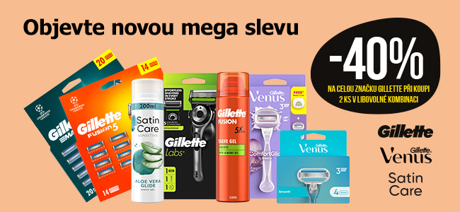 -40 % na značku Gillette, Venus, Satin Care